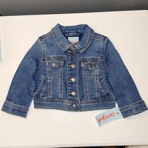 Cat & Jack Kids Medium Blue Denim Trucker Jacket 12M NWT